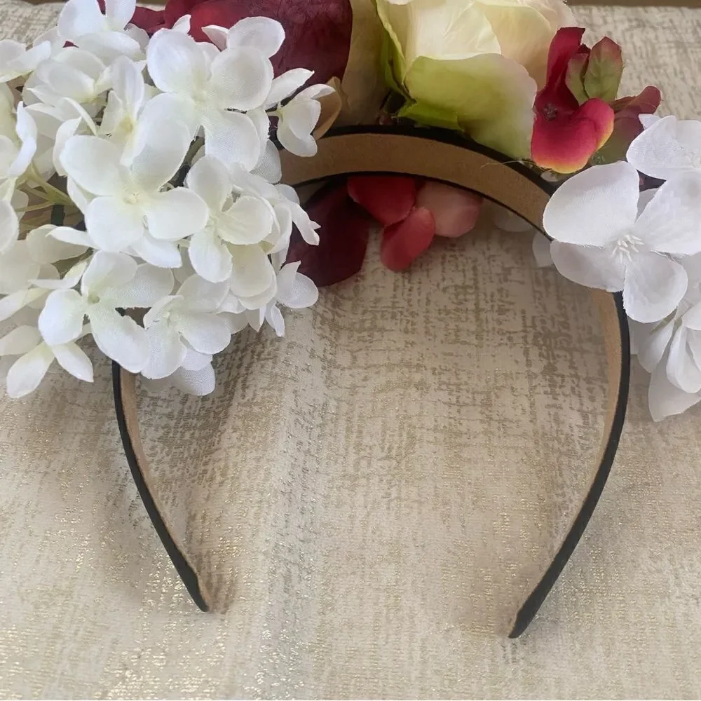 Two Handmade Colorful Floral “Day of the Dead” Dia de Los Muertos Headbands. EUC